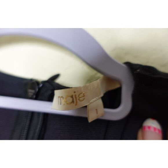 Maje Fanny Asymmetrical Flounce Sheath Dress - Picture 5 of 8